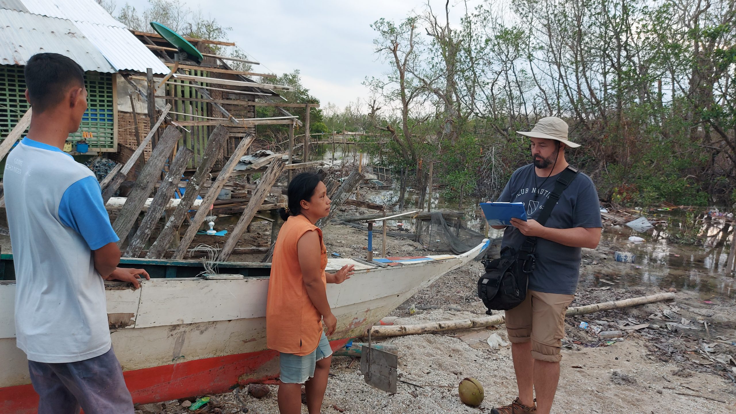 Conducting a survey of the damage and needs after Typhoon Odette