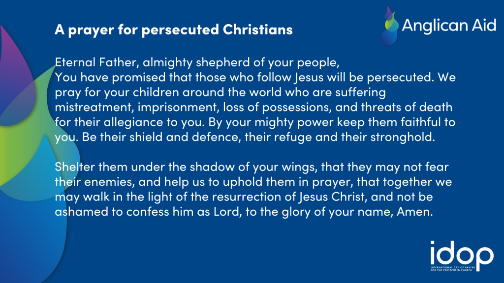 International Day of Prayer for the Persecuted Church - Anglican Aid